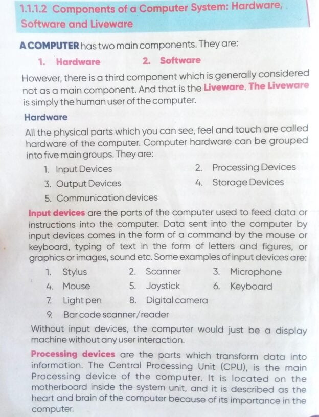 what are the hardware and software components of a computer system explain